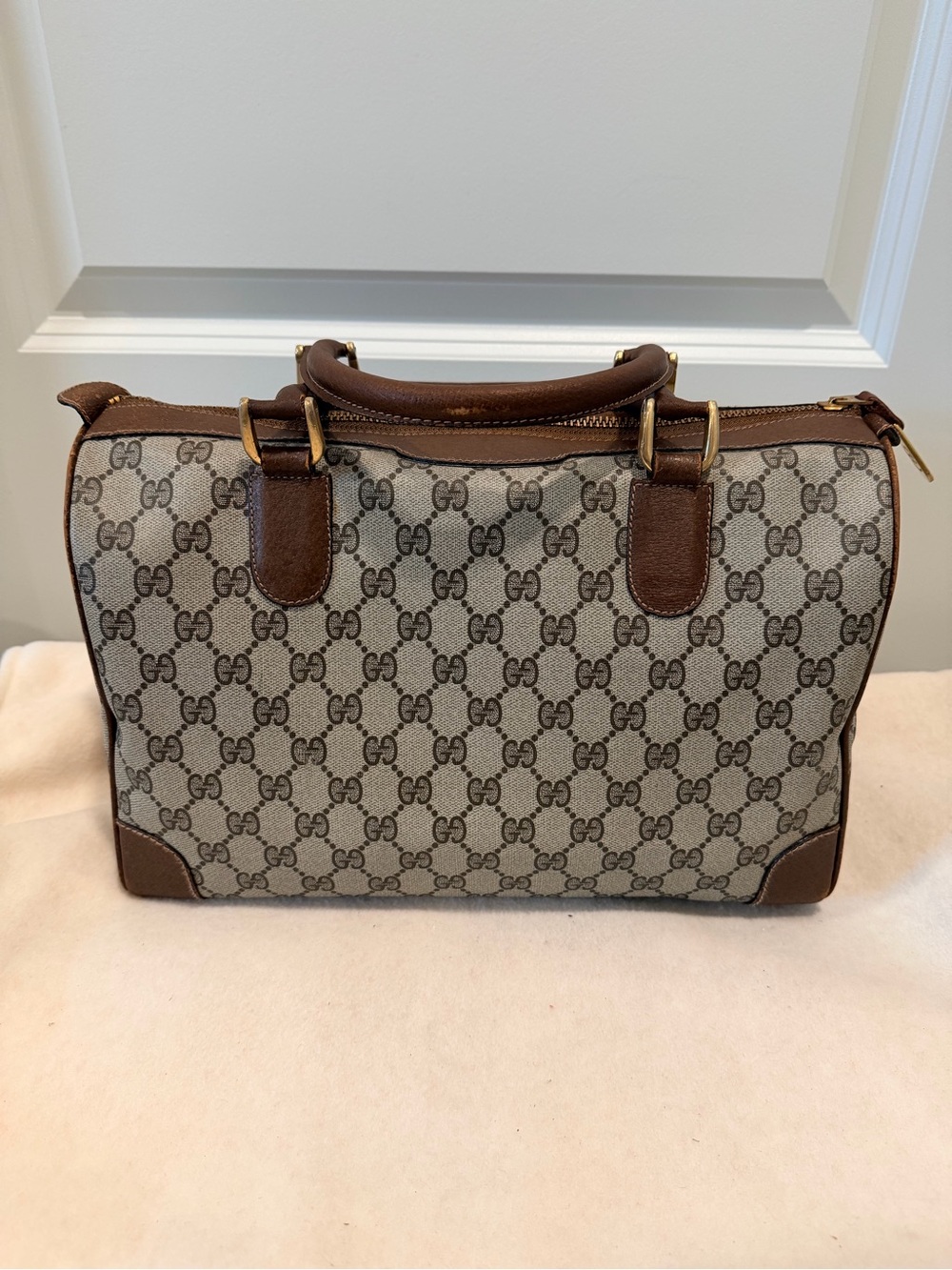 Vintage (1970s- early 80s) Gucci GG Monogram Supreme Boston Bag